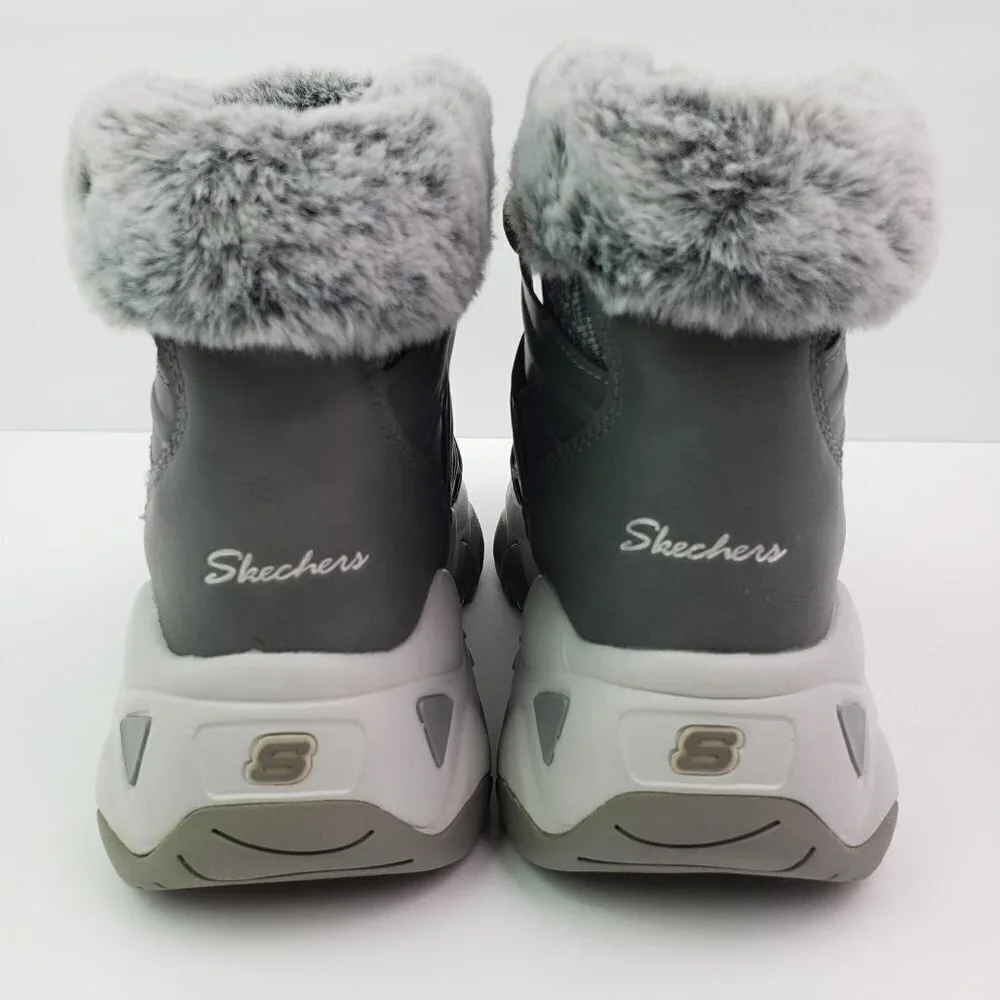 Skechers D'Lites 3 Space Day Womens Size 5.5 Gray Comfort Boots SN 44959